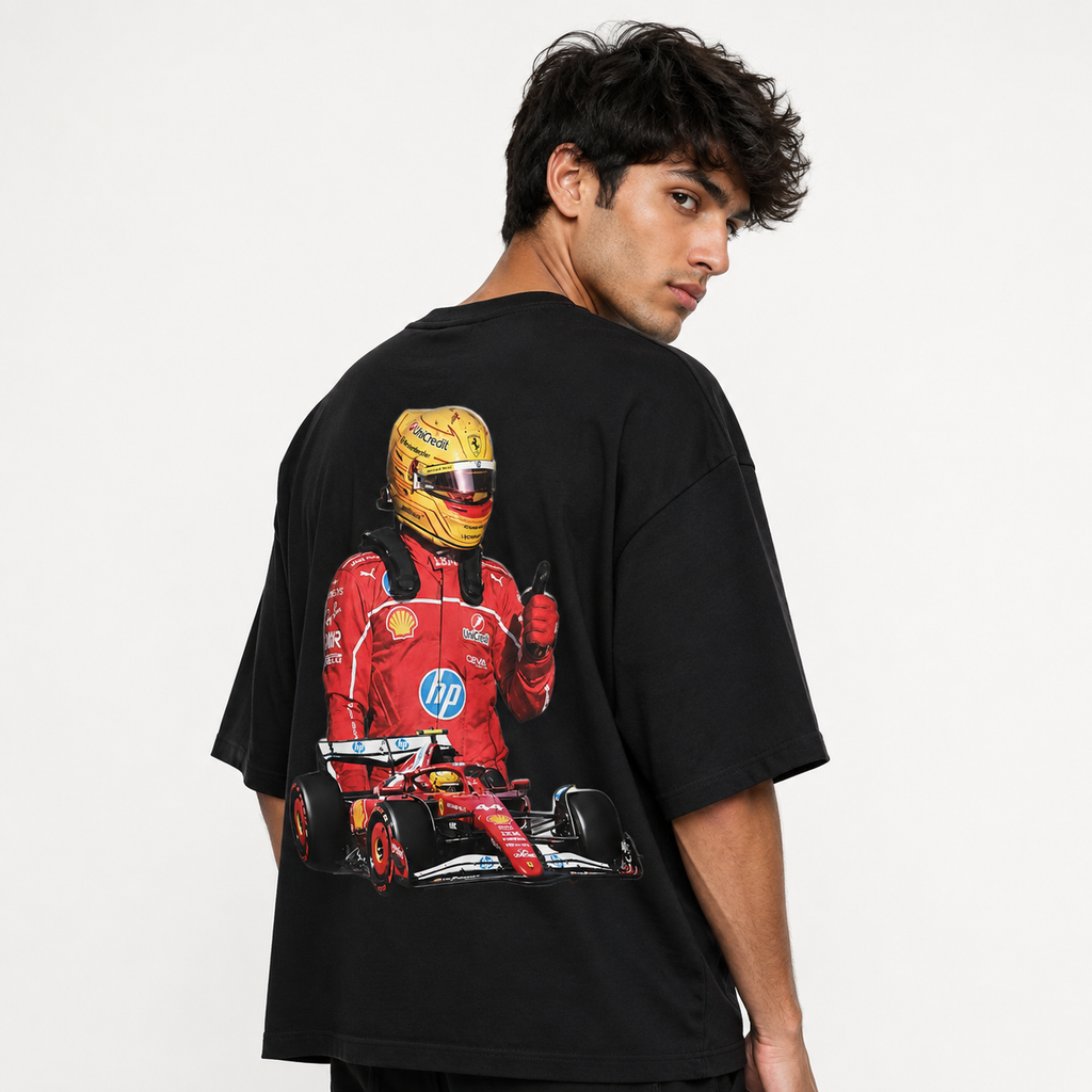 Ferrari Racing Driver Graphic Oversized T-Shirt