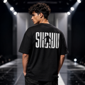 SIUU Graphic Oversized Black T-Shirt