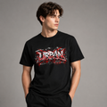 Urban Graffiti Graphic Black T-Shirt