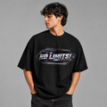 No Limits Graphic Oversized Black T-Shirt