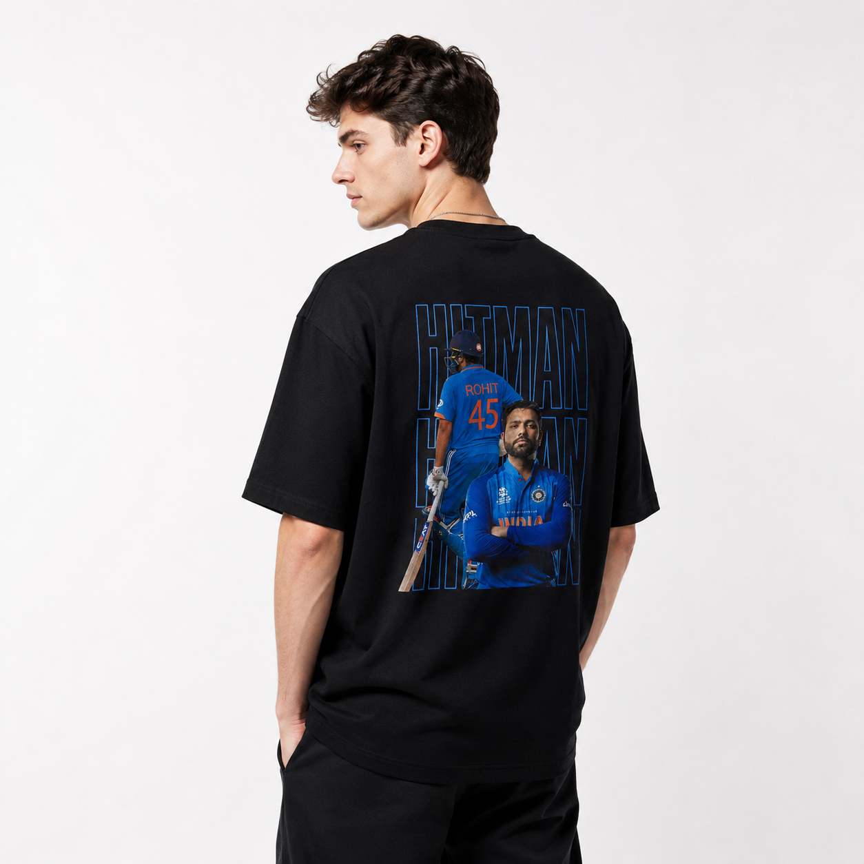 Rohit Sharma Graphic Oversized T-Shirt