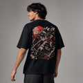 Thunder Ronin Oversized Anime Graphic T-Shirt – Black