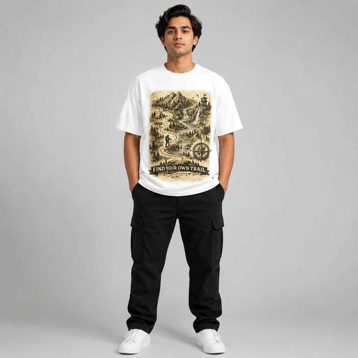 Explore the World Vintage Graphic T-Shirt – Black