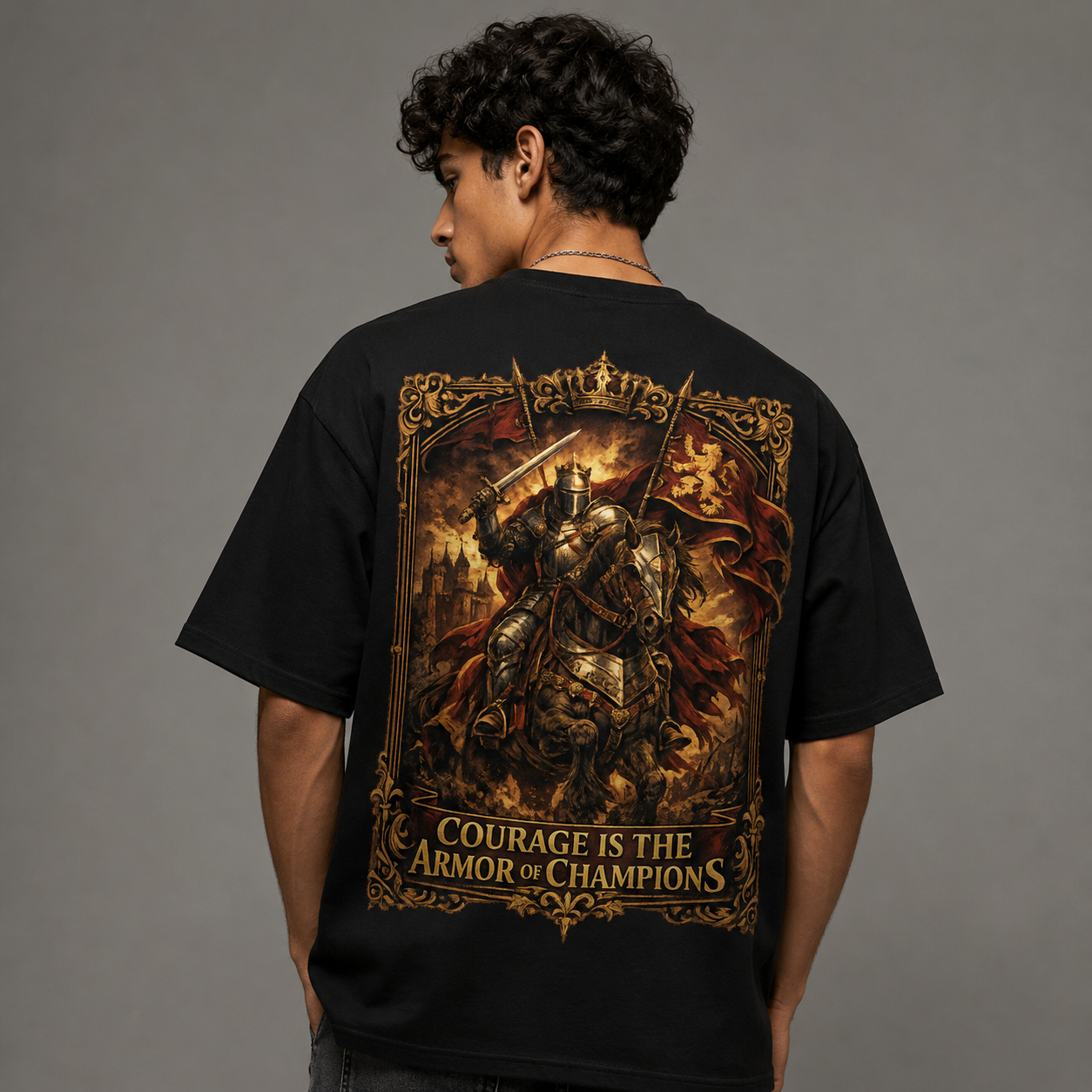 Knight Graphic Oversized T-Shirt
