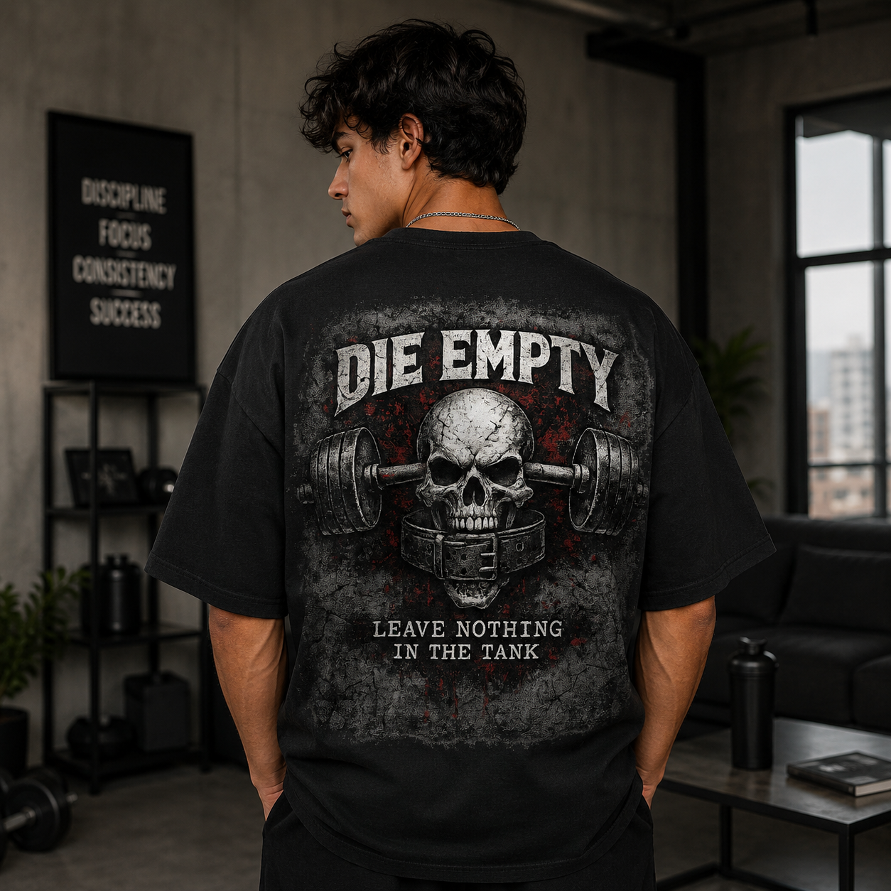 Die Empty Graphic Oversized T-Shirt