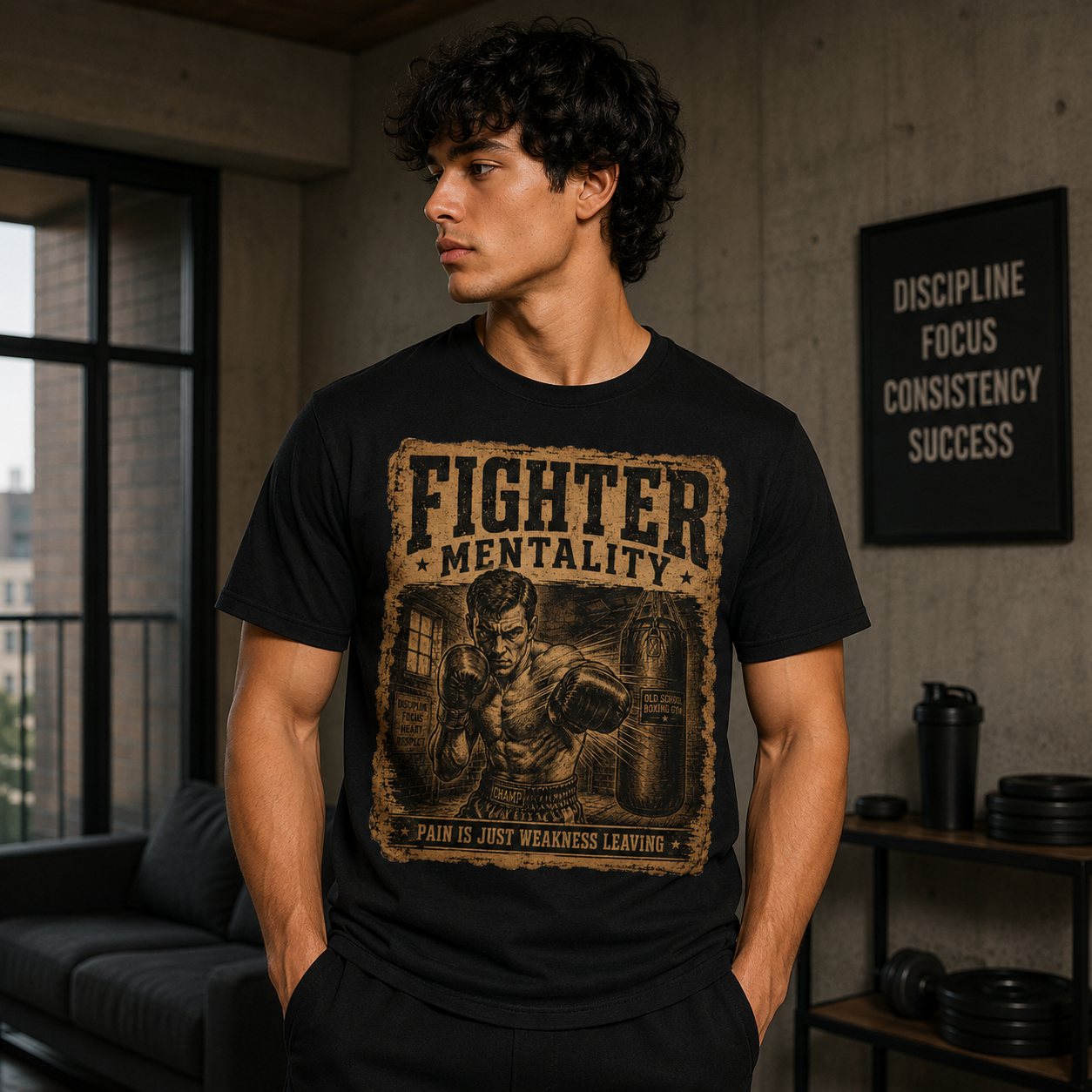 Fighter Mentality Graphic T-Shirt