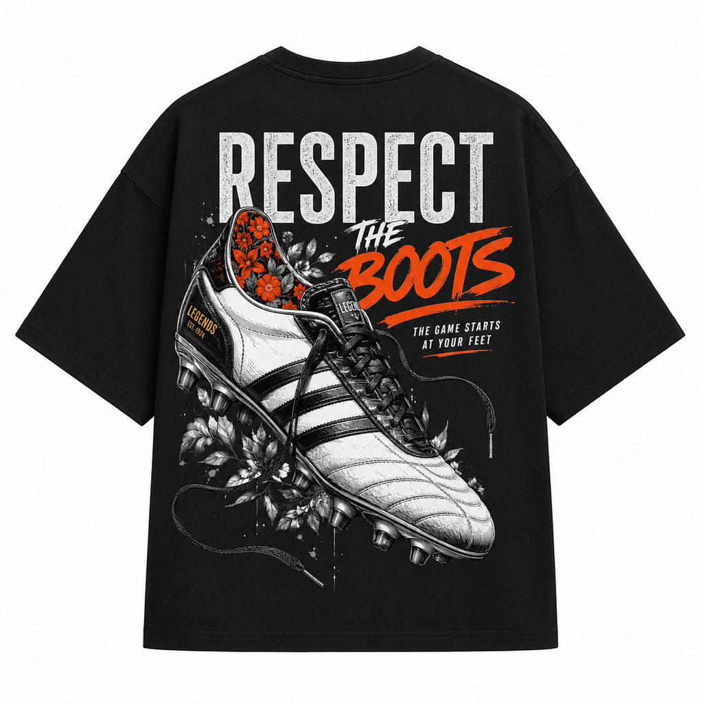 Respect the Boots Graphic Oversized T-Shirt