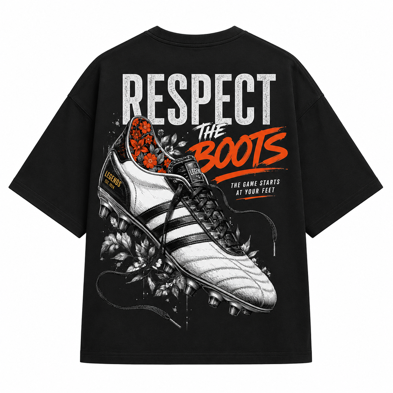 Respect the Boots Graphic Oversized T-Shirt
