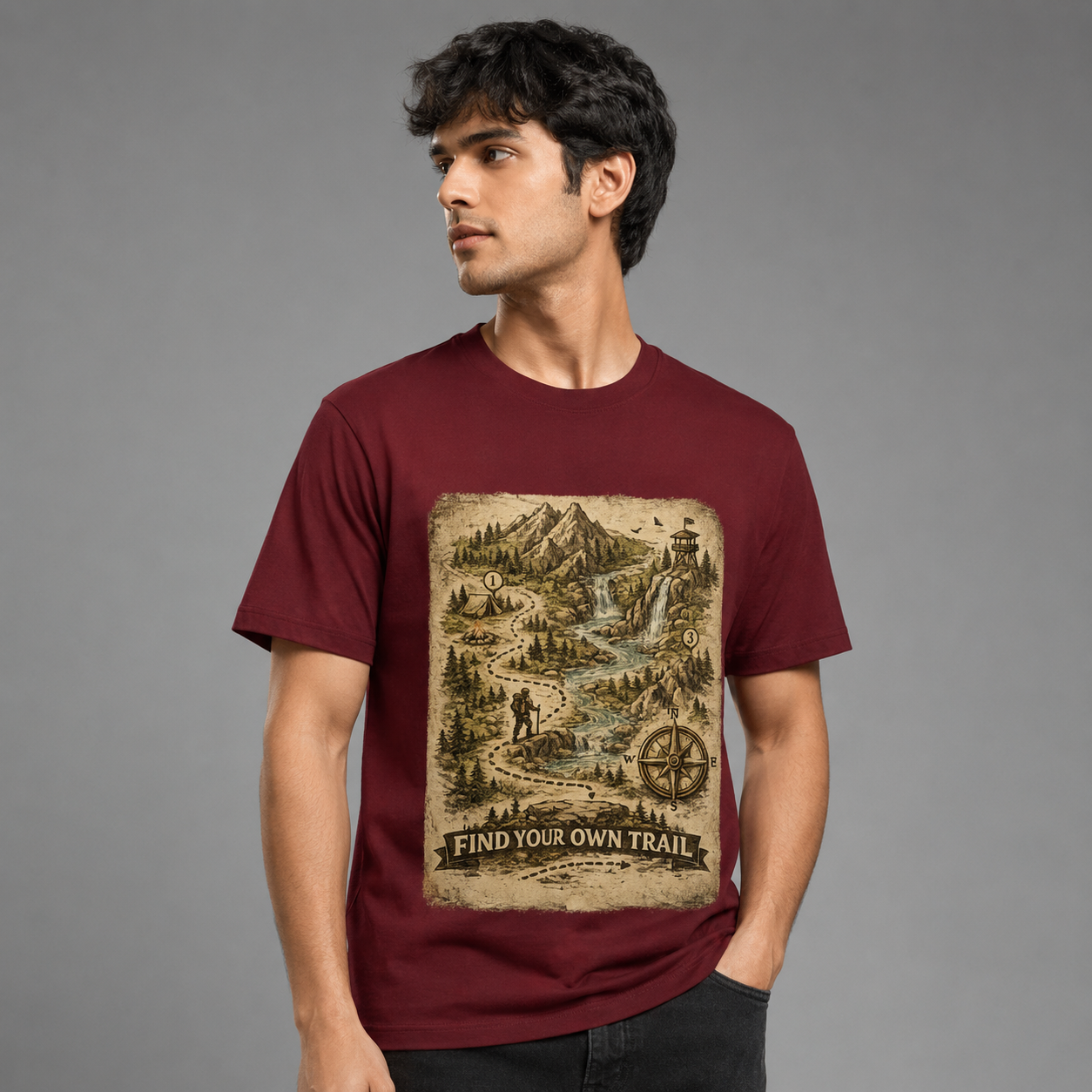 Explore the World Vintage Graphic T-Shirt – Black