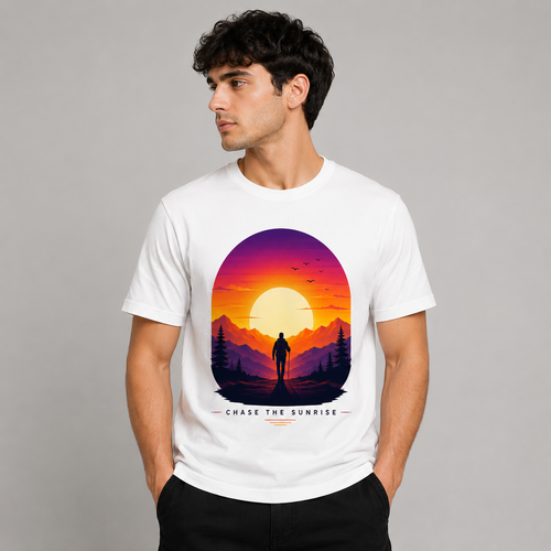 Chase the Sunrise Graphic T-Shirt – Brown