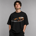Formula Racing Graphic Oversized Black T-Shirt
