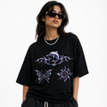 Celestial Chrome Graphic Oversized T-Shirt